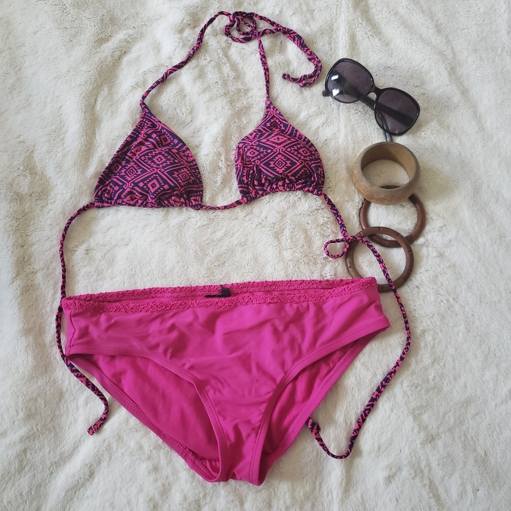 Pink bikini swim suit